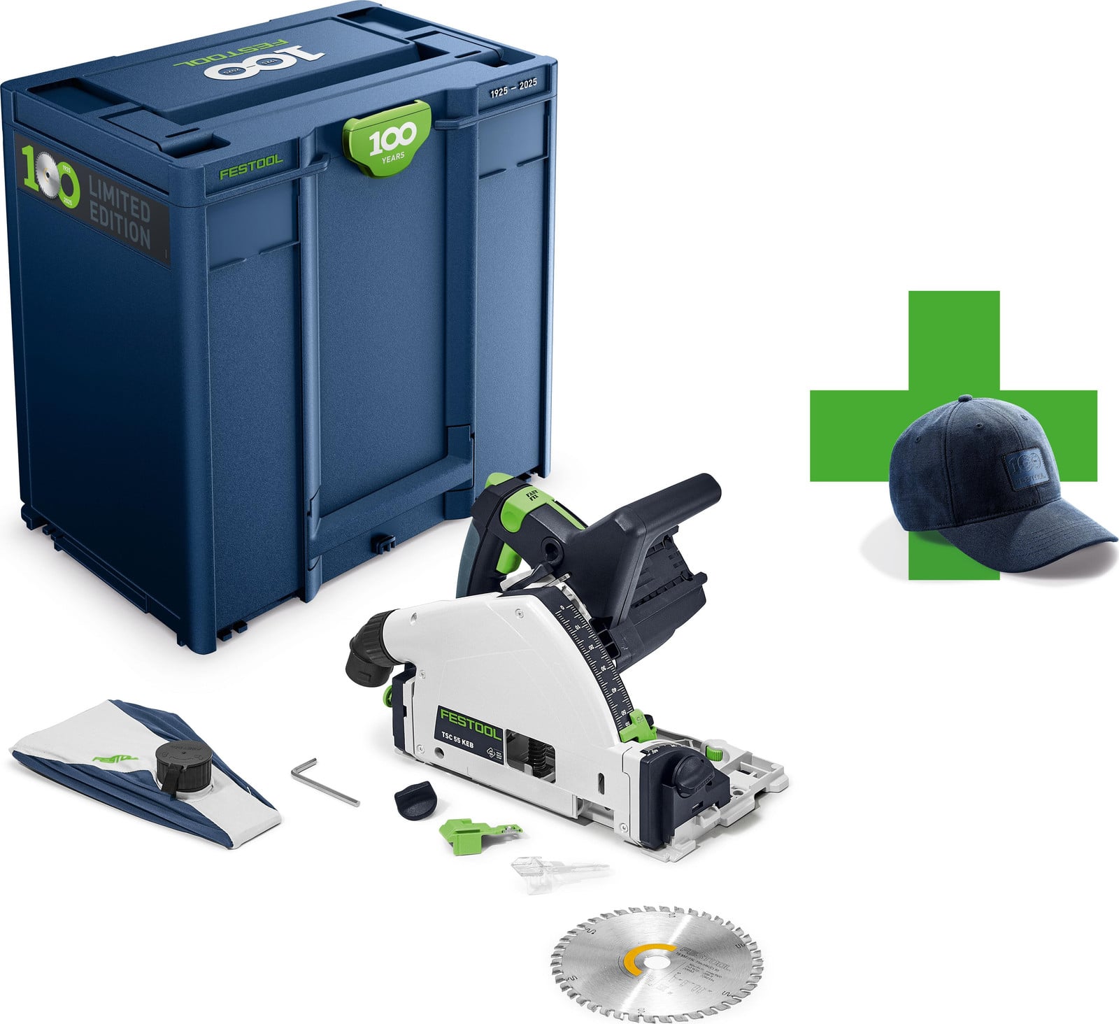 Festool TSC 55 KEB-Basic 100Y Limited Edition accuboormachine met zaagfunctie, 160 mm, borstelloos, 18/36 V, inclusief Systainer
