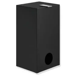 Hewi System 900 Hygieneabfallbehälter 900.05.00660DC Edelstahl pulverbeschichtet schwarz tiefmatt, mit Hygienebeutelspender