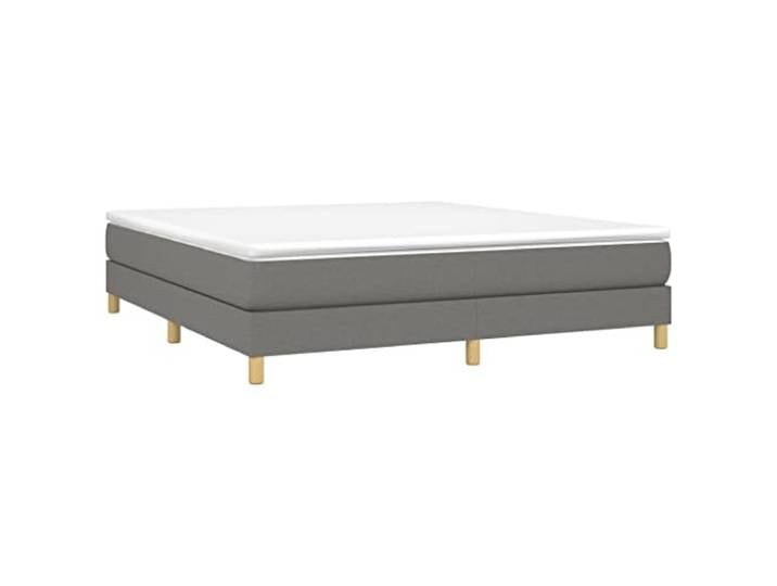 vidaXL Boxspringbett mit Matratze Dunkelgrau 160x200 cm Stoff