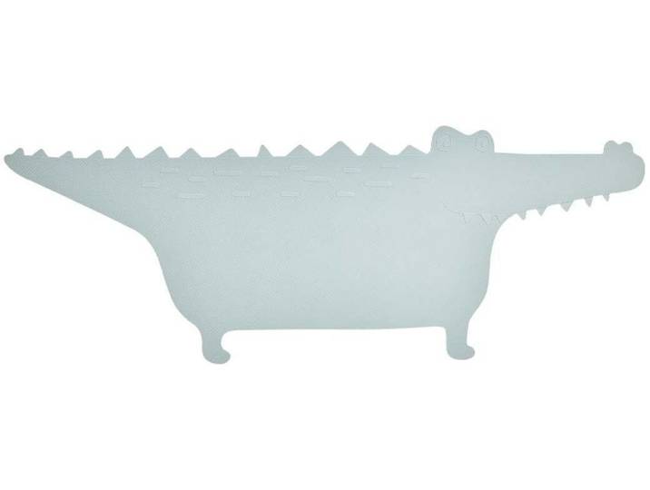 Wanneneinlage OYOY Crocodile Gustav Graugrün , grün (graugrün), B:29,5cm L:80cm, Kunststoff, Wanneneinlagen, Wanneneinlage