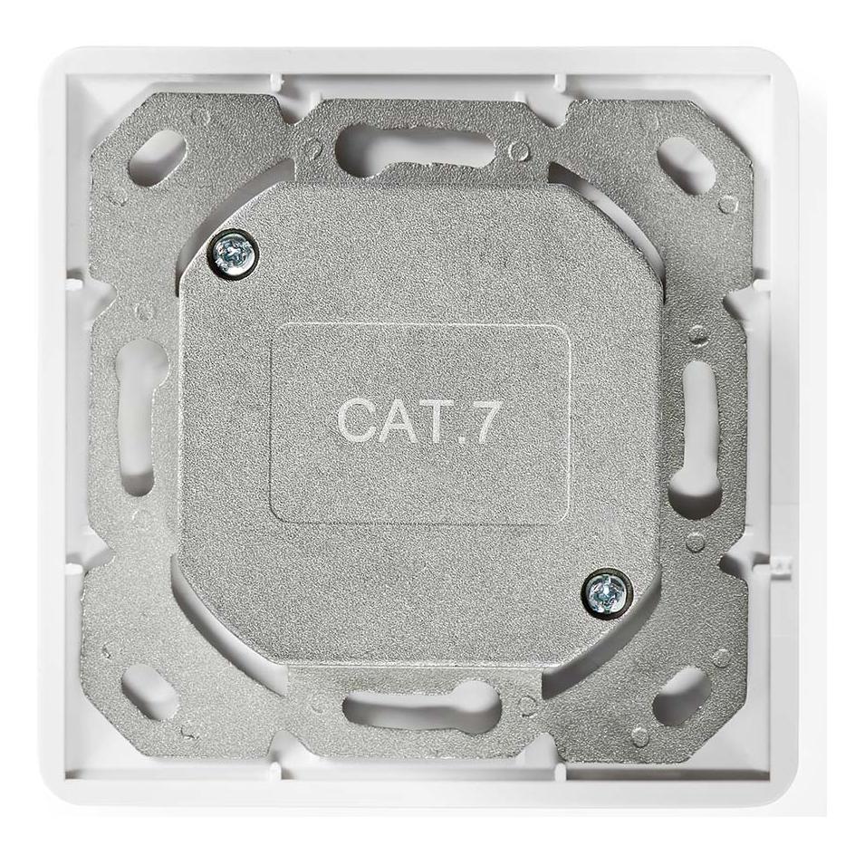 Nedis Netzwerk-Wanddose | Unterputz | 2-Port port(s) | CAT7 | Gerade | Buchse | Vergoldet | PVC | El (CCGB89260IV)