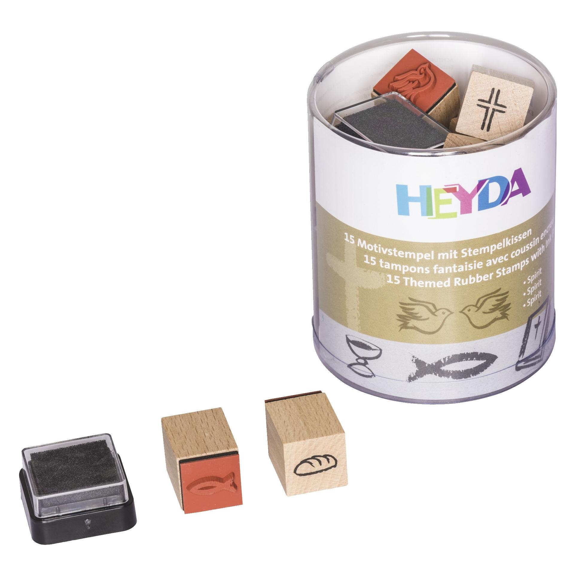 Heyda Motivstempel-Set "Spirit", Klarsicht-Runddose (204888483)