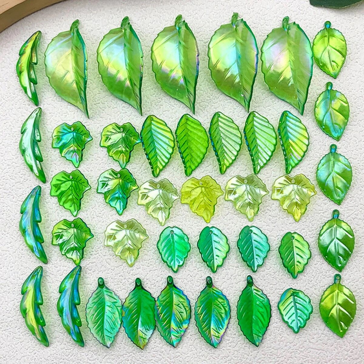 INF Acryl Mini Blatt Anhänger für DIY Schmuckherstellung - 50 Stück model 2