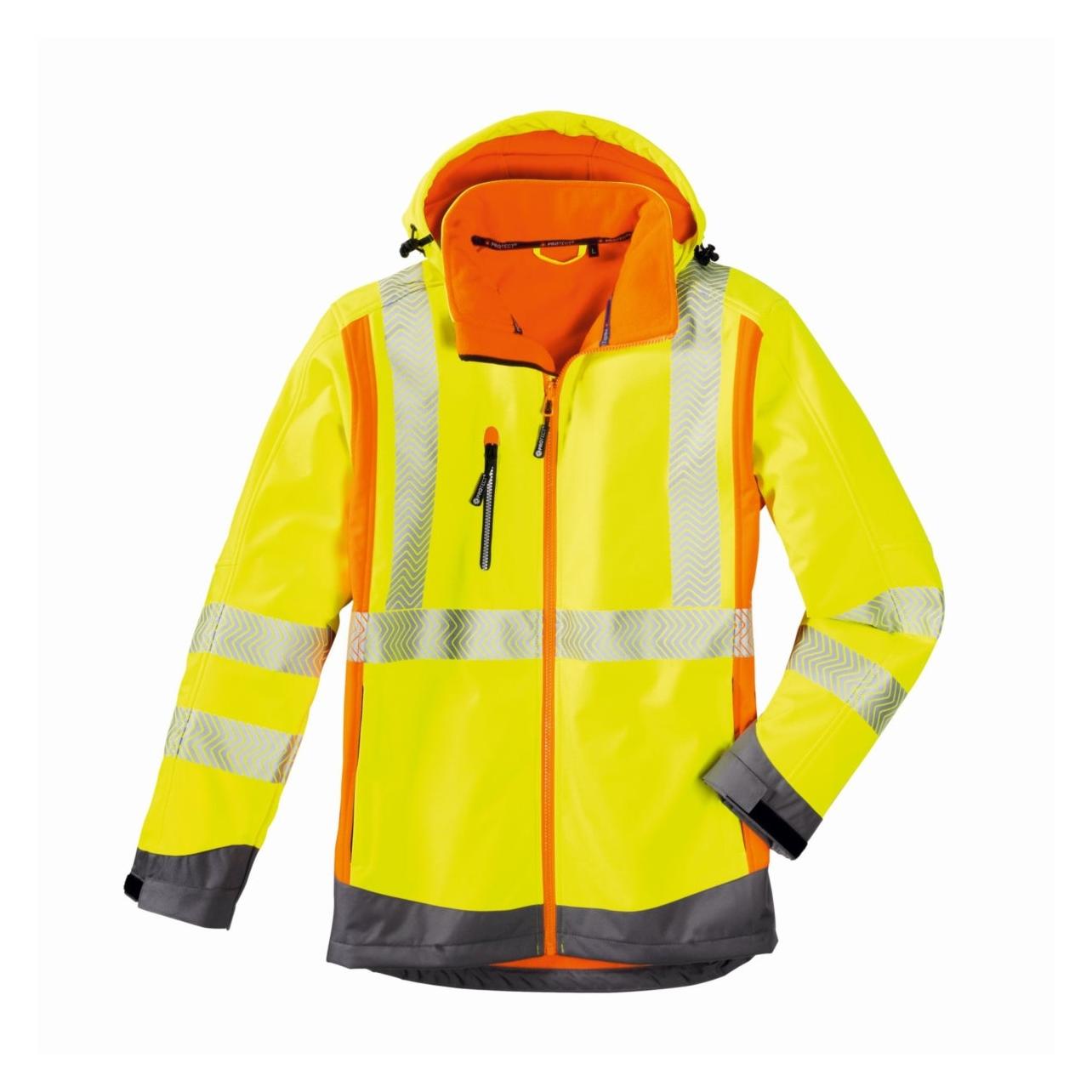 Runnex 4PROTECT Warnschutz-Softshelljacke HOUSTON leuchtgelb/leuchtorange 4XL (4XL) (228247)