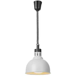 Hendi Höhenverstellbare Wärmelampe, kuppelförmig,, Weiss, 230V/250W, Ø250x(H)207mm, Speisewärmer, Weiss