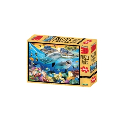 Philos 3D Puzzle - 500 Teile - Island Sunset - Meer - Delfine 269432