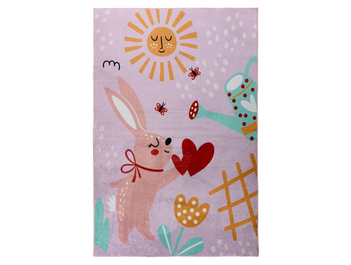 Kinderteppich KAYOOM Wonder 131 , bunt (rosa), B:160cm H:8mm L:230cm, Polyester, Teppiche, Kinderteppich, Kurzflor, Vegan, Fussbodenheizungsgeeignet