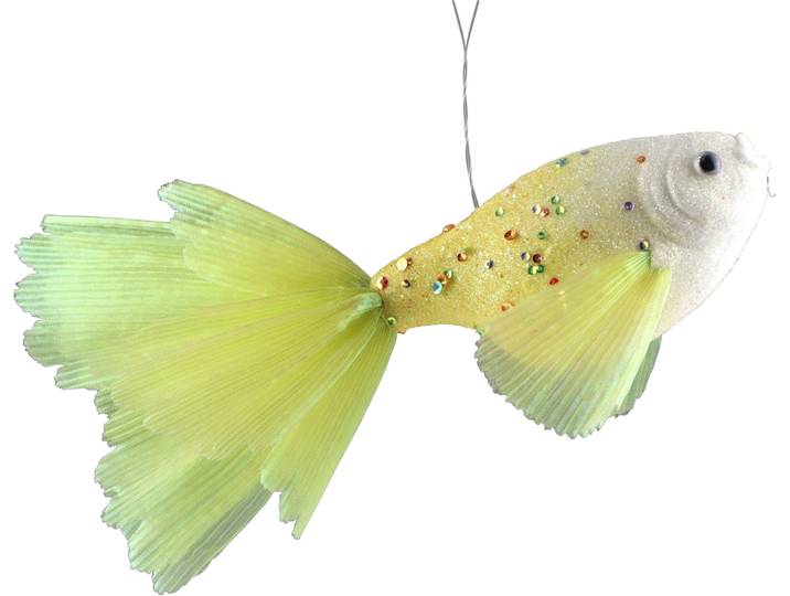Dekofigur AM DESIGN Styropor-Fisch , gelb, B:15cm, Styropor, Dekofiguren, Dekofigur, handgefertigt