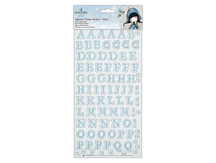Santoro Gorjuss GOR 351900 Scrapbooking-stickers, blauw, eenheidsmaat