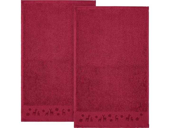 Erwin Müller Gästetuch 2er-Pack Walk-Frottier weinrot Größe 30x50 cm