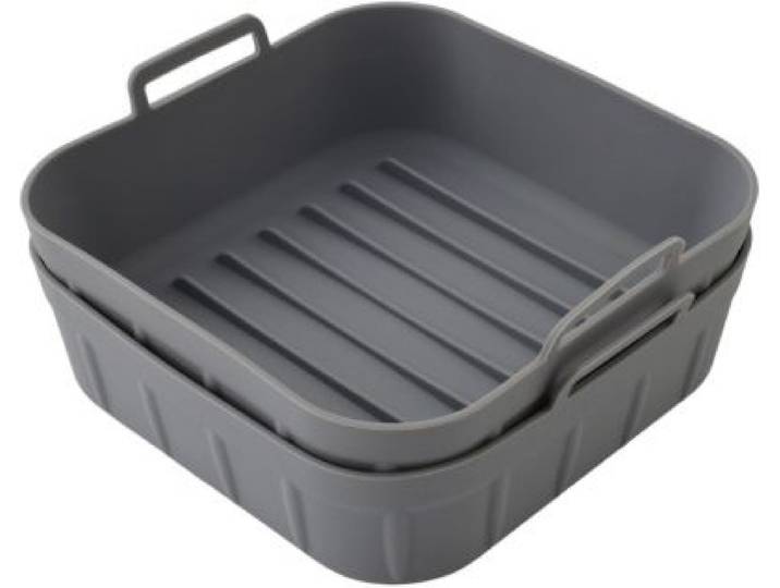 Essentielb - Panier Lot De 2 Carrés En Silicone Réutilisable - Moule Antiadhésif Pour Airfryer & Four