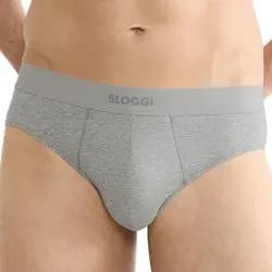Sloggi 2P Men Ever Ease Brief Hellgrau Baumwolle Small Herren