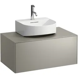 LAUFEN SONAR Schubladenelement, 1 Schublade, für Aufsatz-Handwaschbecken H816341, H816342, Ausschnitt Mitte, H4054410340421, Farbe: Titan