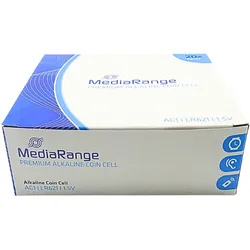 20x10 MediaRange Premium Alkaline Knopfzelle Batterien AG1 LR621 1.5 V