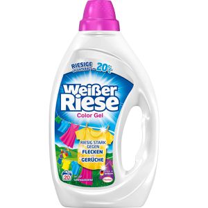 Weißer-Riese Waschmittel Color Gel, flüssig, Kalt-Aktiv, 0,9 Liter, Waschladungen 20