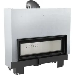 Panorama Kamineinsatz Kratki MB 100G 14 kW mit Schiebetür Kamin Ofen Heizeinsatz