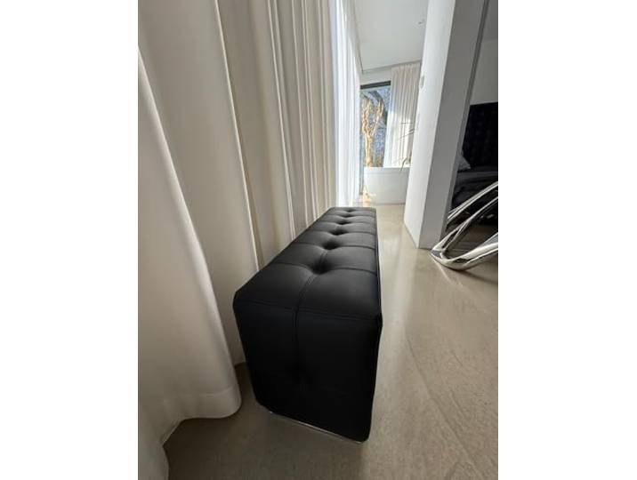 NEUERRAUM Kleine schmale Korridor Leder Sitzbank Stabile Konstruktion, echtes Leder Nur 30 cm tief. 17 kg Gewicht.
