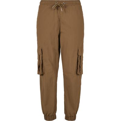 Schultertasche URBAN CLASSICS "Urban Classics Damen Ladies High Waist Crinkle Nylon Cargo Pants", Damen, Gr. S, braun (midground), 100% Polyamid, unifarben, normal, Taschen Schultertasche