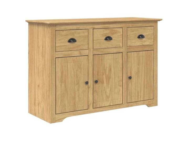 Fisinber Sideboard BODO Kommode Honigbraun 115,5x44x80 cm Holzwerkstoff Vielseitiger Schrank für Wohnzimmer und Esszimmer mit 3 Türen sowie Schublade für aufgeräumte Ordnung.
