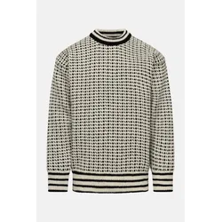 Bratens Isländer Pullover Norweger Weiß Schwarz Islandpullover