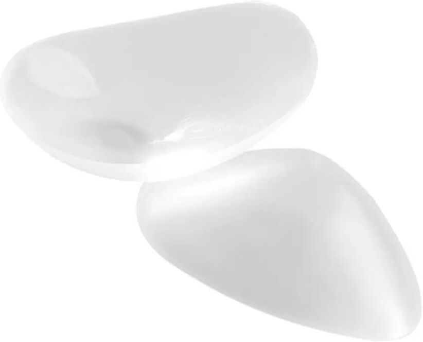 INF Silikon-Schulterpolster, 90 Grad, rechtwinklig, 90 g, unsichtbar, selbstklebend, wasserfest, wiederverwendbar – 2 Paar Transparent