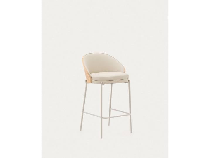 Natur24 Esszimmerstuhl Hocker Beige 2er Set