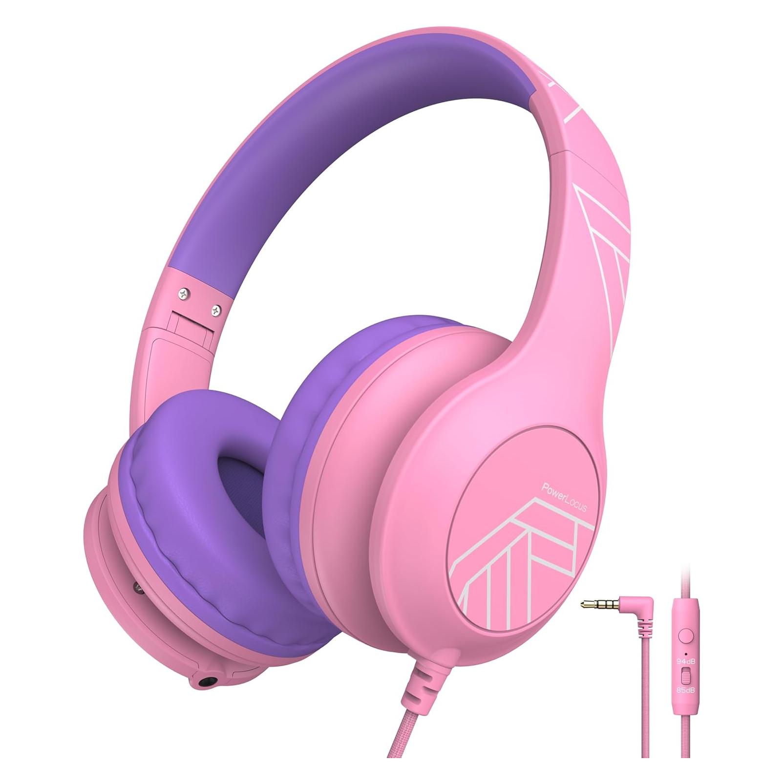 PowerLocus PLED Kinderkopfhörer kabelgebunden pink (PWL-PLEDWIRED-PINK)