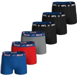 NFL Herren Boxershorts, 6er Pack - NFL Teams, Boxers, Football, Logo, Baumwollmischung, Größe 2XL in Bunt Bunt