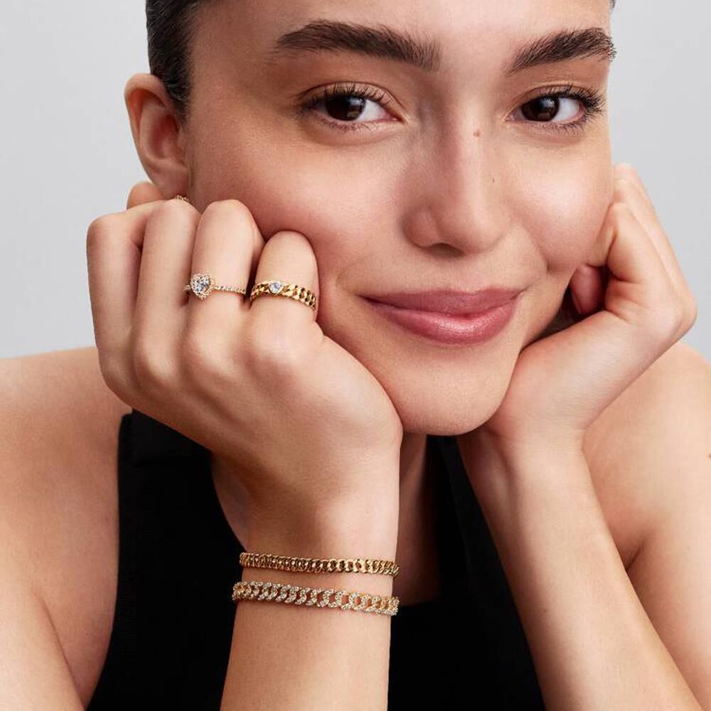 Pandora Panzerarmband für Damen, IP Gold, Timeless gold