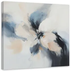 LEINWANDBILD Moderne Abstraktion beige blau 50x50cm
