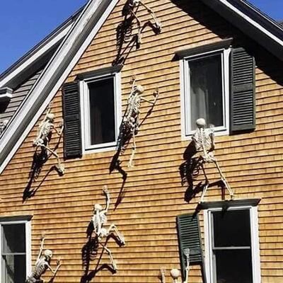 Inspired Living Poseable Halloween Skeleton Decoration For Haunted House And Party Decor 2pcs