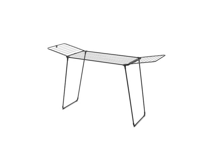 Brabantia Standtrockner, Schwarz, Metall, 58.8x116.4x5 cm, klappbar, Kleiderbügelhalter, platzsparend, rostfrei, Haushalt & Reinigung, Wäschepflege, Wäscheständer