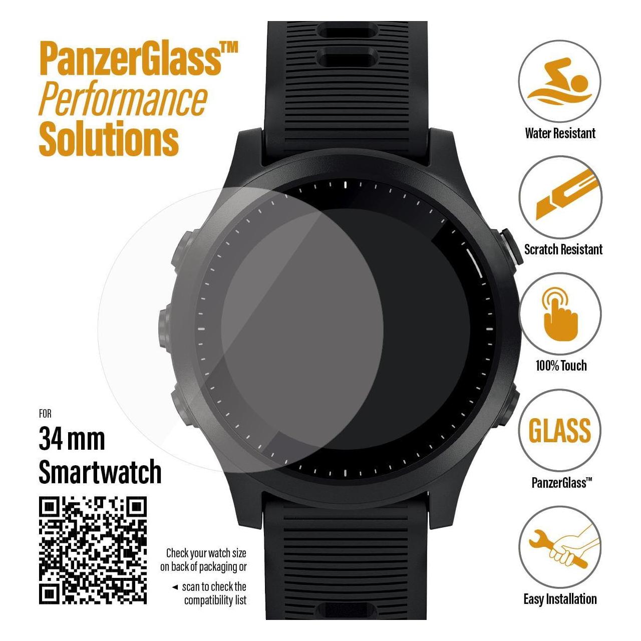 PanzerGlass Displayschutz 34 mm Smartwatches (3606)
