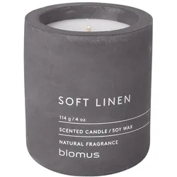 blomus SOFT LINEN Duftkerze 8 cm grau