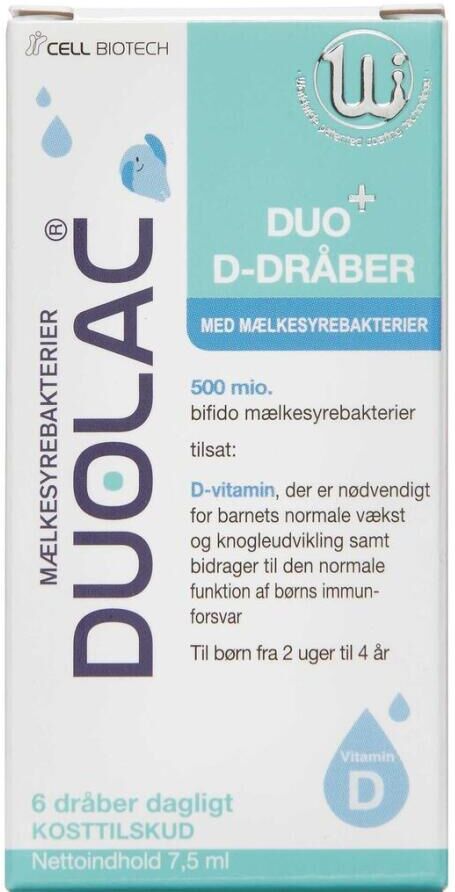 Duolac Duo+ D-Dråber Kosttilskud 7,5 ml