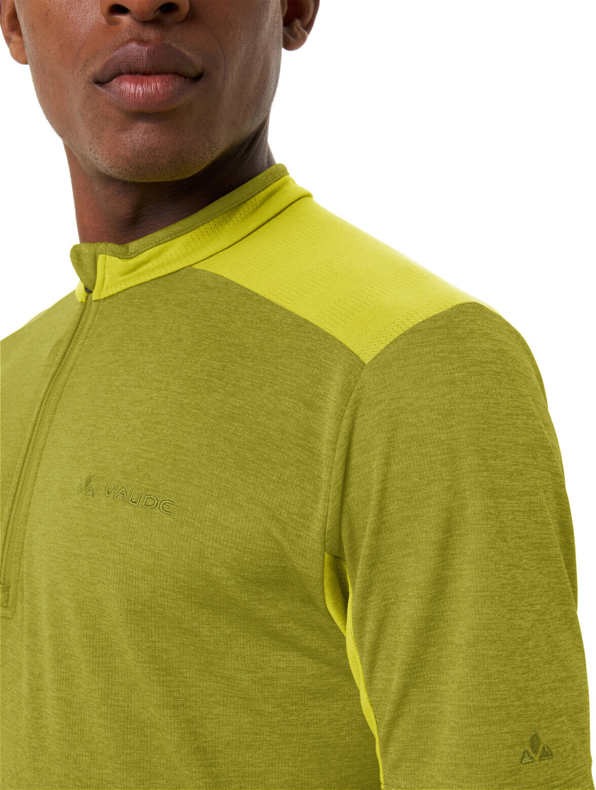 Radtrikot VAUDE "MEN'S TAMARO HZ SHIRT IV", Herren, Gr. S, grün (light leaf), Obermaterial: 100% Polyester, Trikots Radtrikot, für Radfahren, für Erwachsene, atmungsaktiv, leicht light leaf S