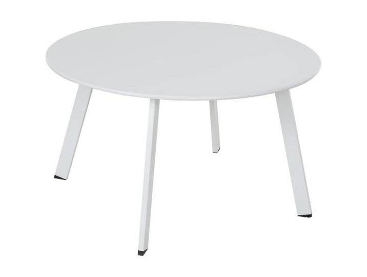 Beistelltisch Outdoor Weiß, Metall, 70x40x70 cm, Wohnzimmer, Wohnzimmertische, Beistelltische