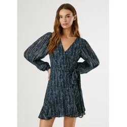 Pepe Jeans für Damen. PL9537721 Maisa Kleid blau (XL), Lässig, Viskose, Langarm
