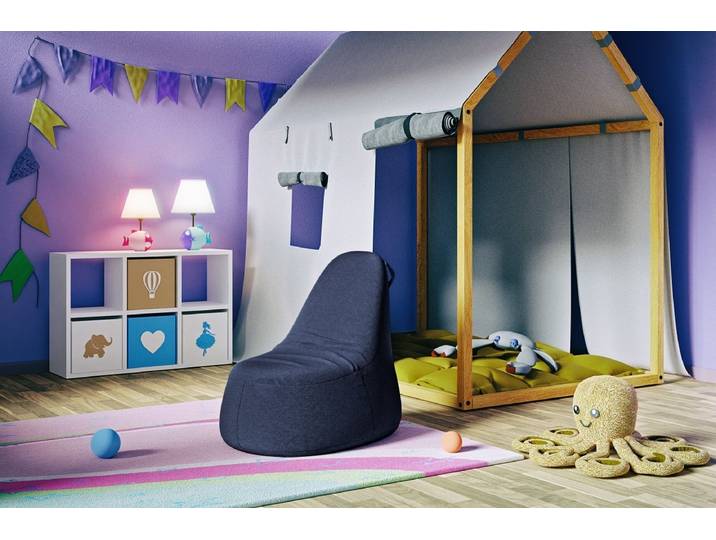 Sitzsack Marla - Blau - Luxusbetten24