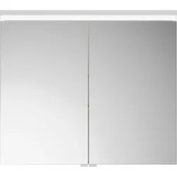 burgbad Lin20 Spiegelschrank LED-Beleuchtung, 2 Türen, 800x700x170mm, SPQK080F5363, Farbe: Weiß Hochglanz