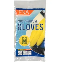 Abena ENA Multipurpose Chemikalien Schutzhandschuhe gelb M Gr. 7,5-8 hergestellt aus Gummi Latex, Lebensmittel geeignet
