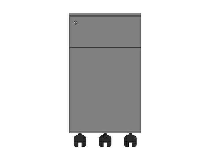 Caisson mobile Universel petite largeur - Métal - 2 tiroirs - Anthracite