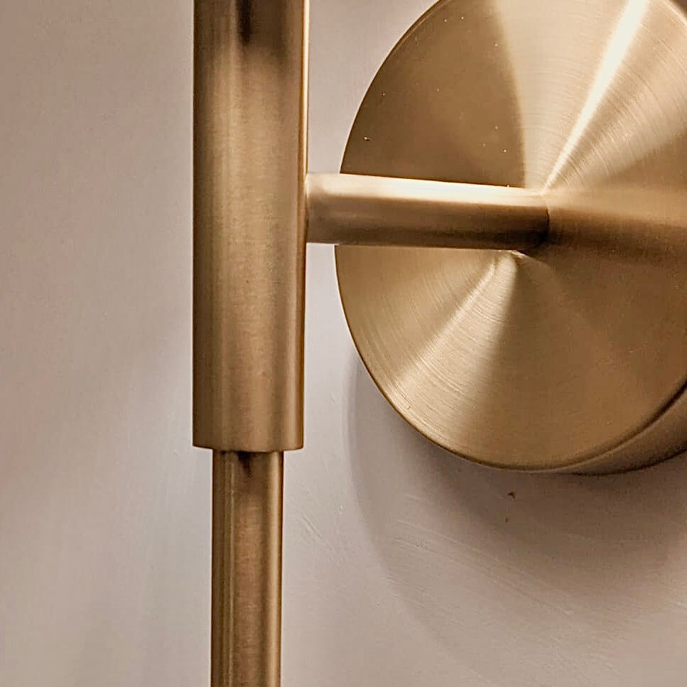 Dulcie Gold Wall Light with White Shade