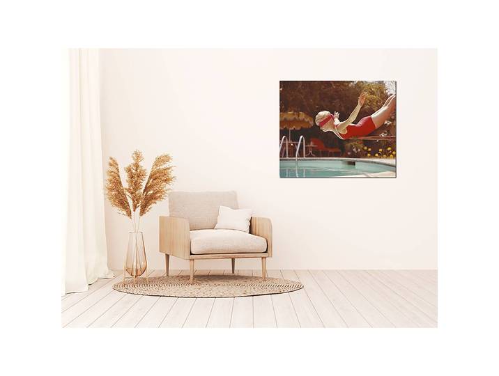 home24 Afbeelding Balancing on diving board alu-dibond meerdere kleuren 60 x 50cm