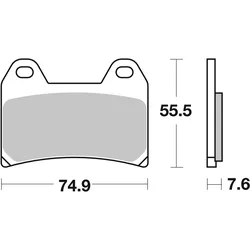SBS Bremsbelag 727HF Street Ceramic