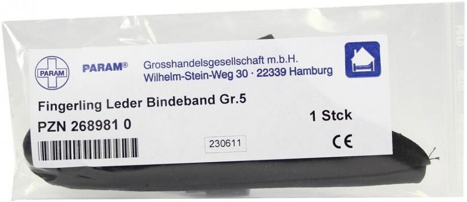Fingerling Leder Größe 5 mit Bindeband 1stk