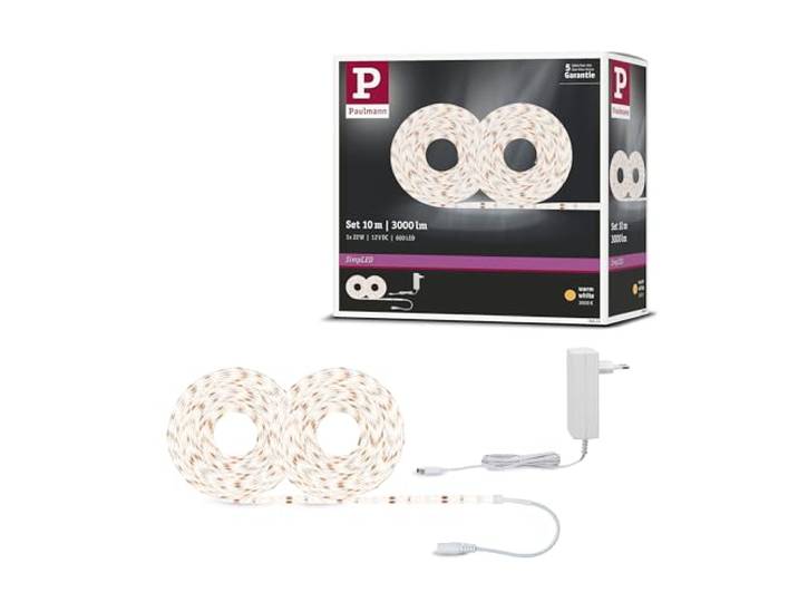 Paulmann 78974 SimpLED Strip Set 10m 22W Warmweiß beschichtet