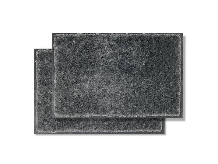 Astra Fussmatte FÜR Innen Lava 2ER Set, Anthrazit, 60x80 cm, Teppiche und Böden, Schmutzfangmatten, Fußmatten