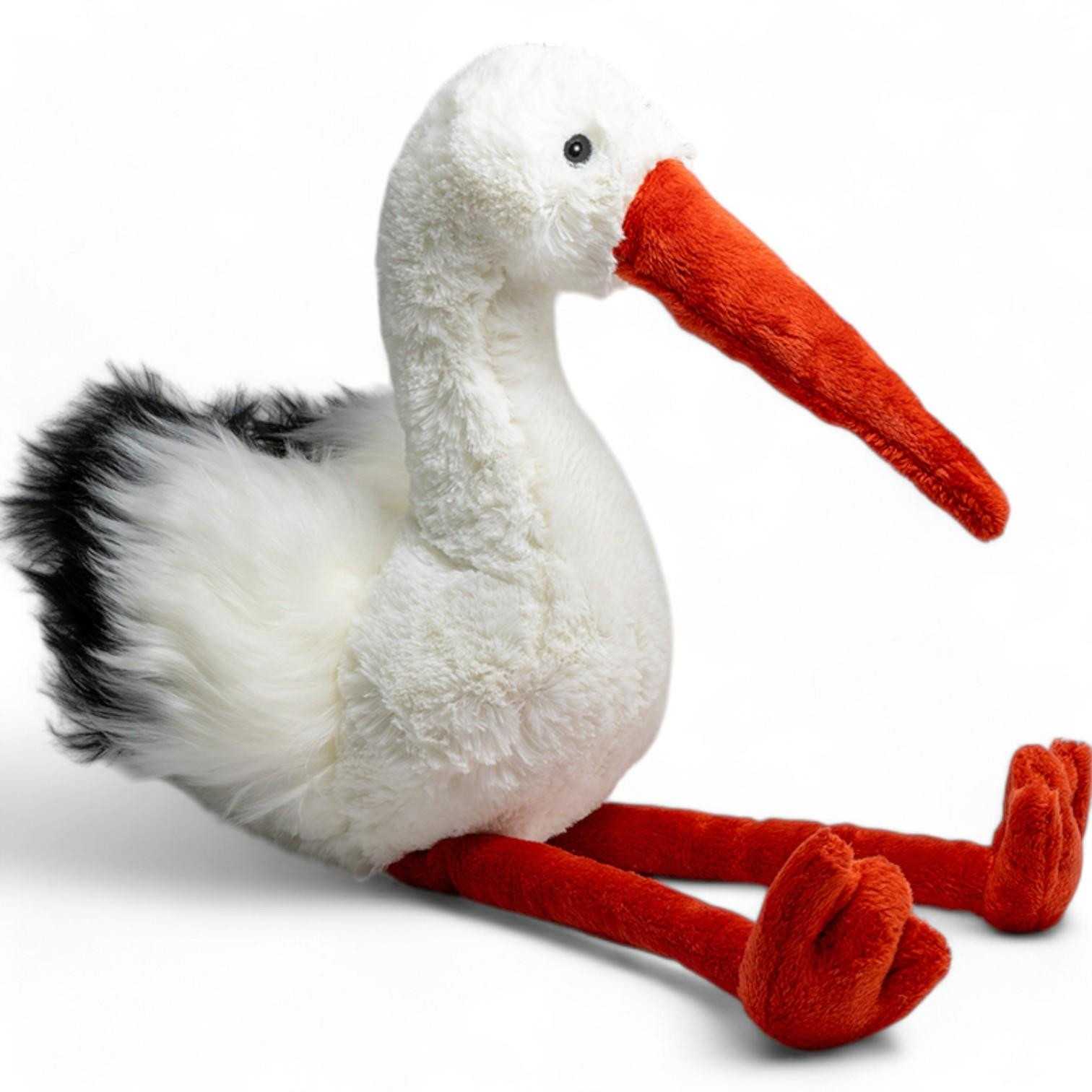 Carl Dick Storch Klapperstorch Reiger Pluche Knuffel 40 cm