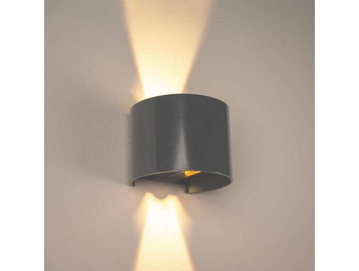 s.luce Led-Wandlampe Ixa High Power Anthrazit Rund, Metall, Quadratisch, LED integrated, 11.6x10x13.6 cm, Lampen & Leuchten, Innenbeleuchtung, Wandleuchten